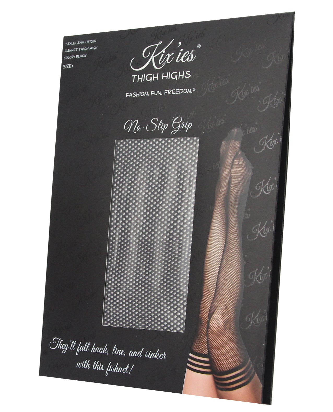 Kix’ies Sam Fishnet Thigh High Black A