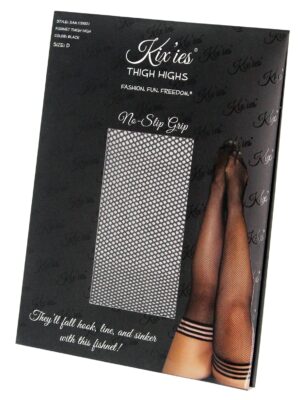 Kix'ies Sam Fishnet Thigh High Black D
