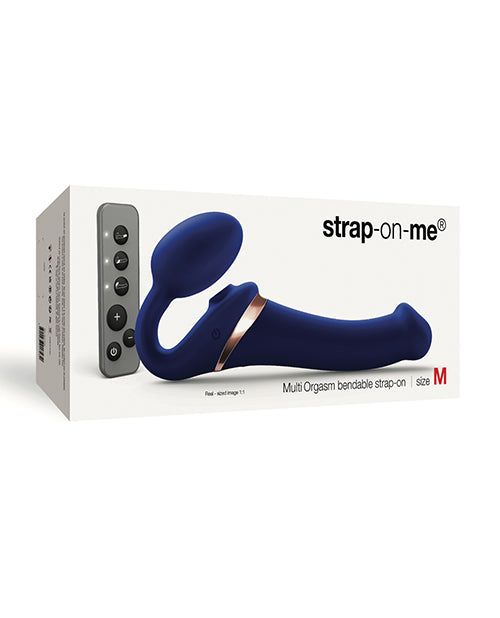 Strap On Me Multi Orgasm Bendable Strapless Strap On Medium – Night Blue