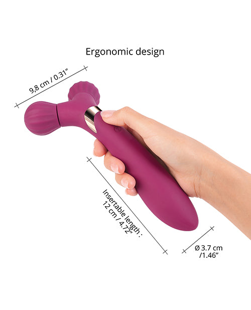Love to Love Fireball Forked Vibrator - Plum Star - Image 4