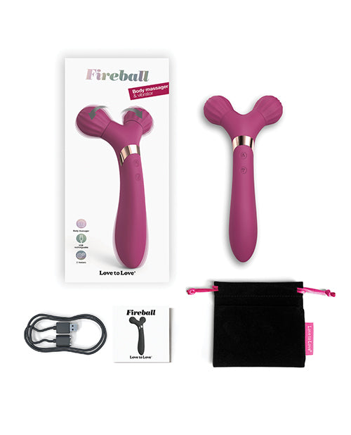 Love to Love Fireball Forked Vibrator - Plum Star - Image 10