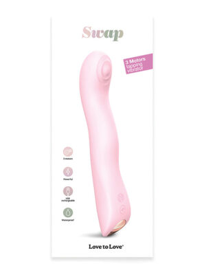 Love to Love Swap Tapping Vibrator - Baby Pink