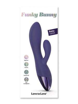 Love to Love Funky Bunny Small Rabbit - Midnight Indigo
