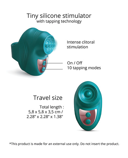 Love to Love Kisscool Tapping Finger Vibe - Teal Me - Image 8