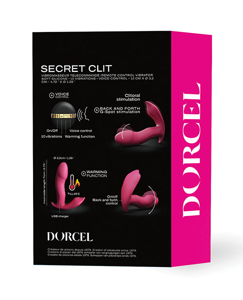 Dorcel Secret Clit Dual Stim Heating and Voice Control - Pink - Image 8