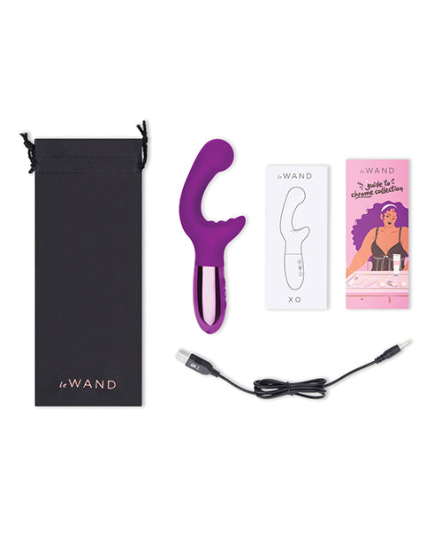Le Wand XO Double Motor Wave Rechargeable Vibrator - Cherry - Image 9