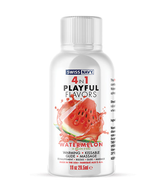 Swiss Navy 4 in 1 Playful Flavors Watermelon – 1 oz