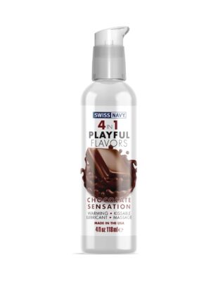 Swiss Navy 4 in 1 Playful Flavors Chocolate Sensation - 4 oz