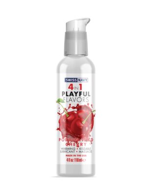 Swiss Navy 4 in 1 Playful Flavors Poppin Wild Cherry - 4 oz