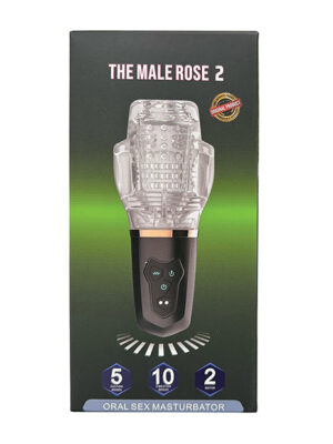The Male Rose 2 Sucking & Vibrating Blow Job Sucker - Black