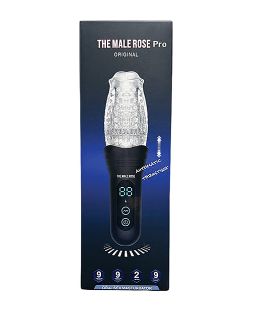 The Male Rose Pro Thrusting Rotating & Vibrating 3D Masturbator – Black