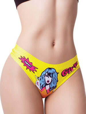 Mememe Comic Fans Printed Thong LG