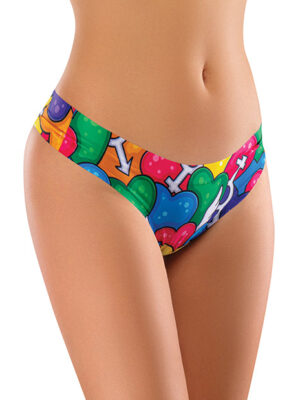 Mememe Pride Hearts Printed Thong SM