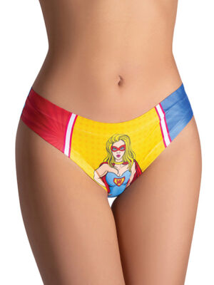 Mememe Comics Wonder Girl Printed Thong LG
