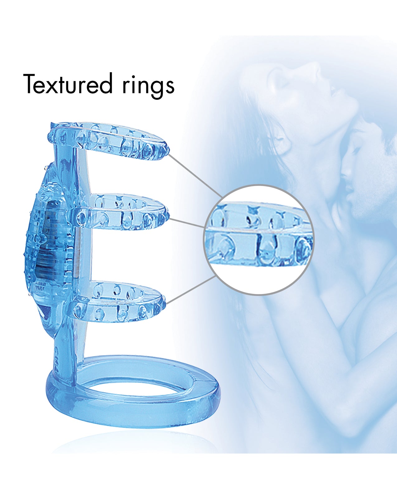 Doctor Love's Zinger Vibrating Cock Cage - Blue - Image 5