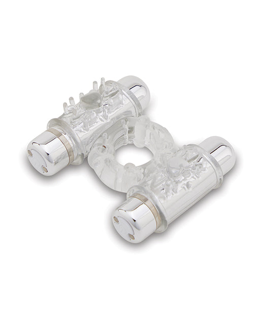 Nu Sensuelle Double Action Cockring 2x7 Function - Clear - Image 11