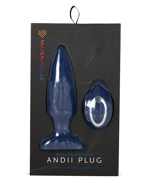 Nu Sensuelle Andii Vertical Roller Motion Butt Plug – Navy