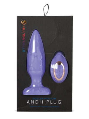 Nu Sensuelle Andii Vertical Roller Motion Butt Plug - Ultra Violet