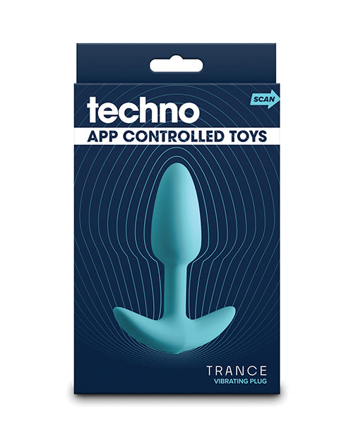 Techno Trance App Controlled Vibrating Anal Plug w/Remote – Blue