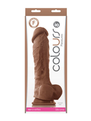 Colours Pleasures 8" Dildo - Brown