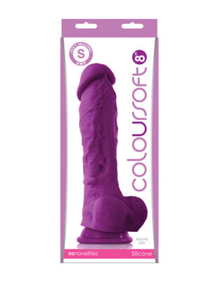 ColourSoft 8" Soft Dildo - Purple