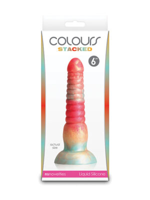 Colours Stacked 6" Dildo - Red/Gold