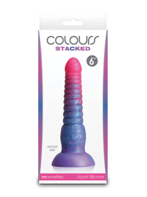 Colours Stacked 6" Dildo - Pink/Blue