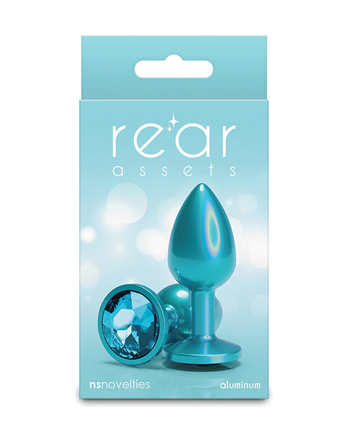 Rear Assets Small w/Teal Gem – Iridescent Teal