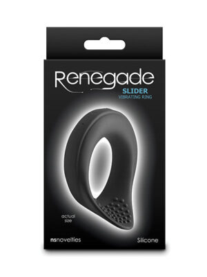 Renegade Slider Vibrating Cock Ring - Black