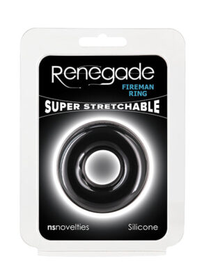 Renegade Fireman Cock Ring - Medium Black