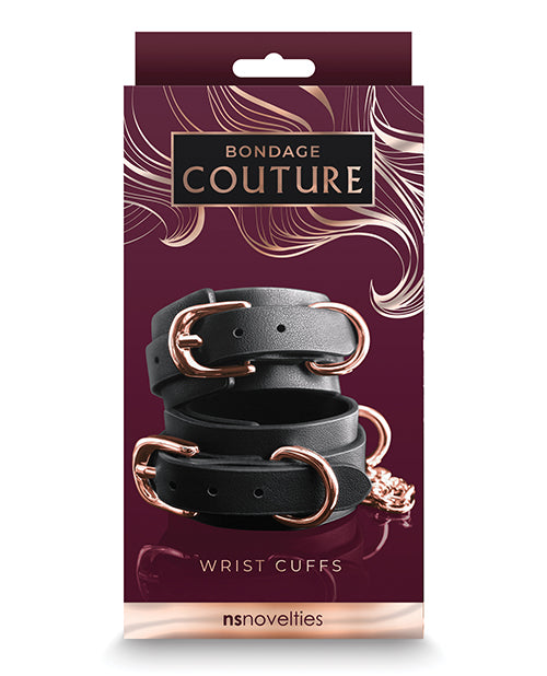 Bondage Couture Wrist Cuffs – Black