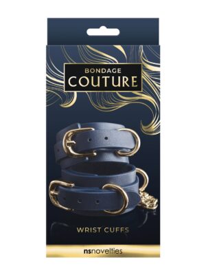 Bondage Couture Vinyl Wrist Cuff - Blue