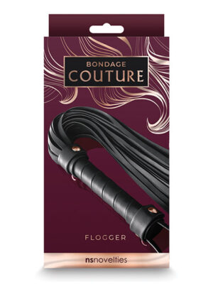 Bondage Couture Flogger - Black