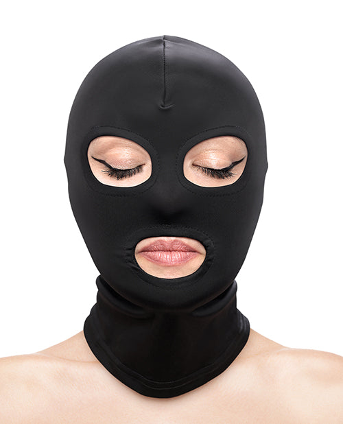 Fetish & Fashion Eyes & Mouth Hood – Black