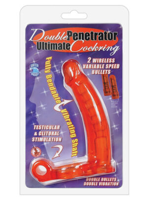 Double Penetrator Ultimate Cockring - Red
