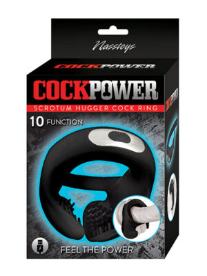 Cockpower Scrotum Hugger Cock Ring - Black