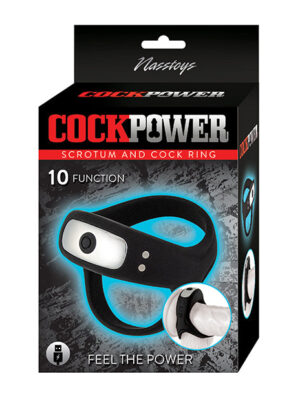 Cockpower Scrotum and Cock Ring - Black