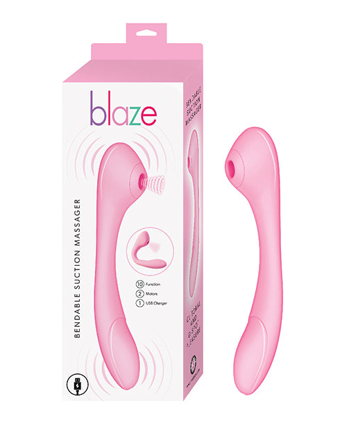 Blaze Bendable Suction Massager – Pink