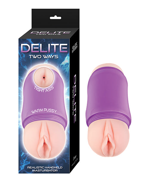 Delite Two Ways Vagina & Ass Masturbator – White