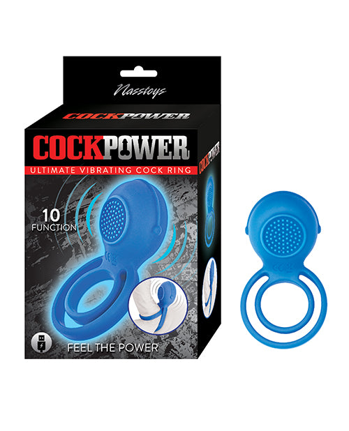 Cockpower Ultimate Vibrating Cock Ring - Blue - Image 5