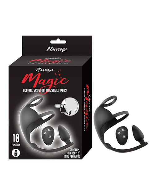 Magic Scrotum Massager Plus w/Remote Control – Black