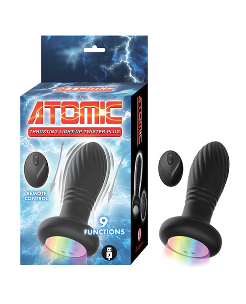 Atomic Thrusting Light-Up Twister Plug w/Remote Control – Black