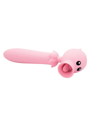 Natalie's Toy Box Lick n' Stick Clit Flicker & G-Spot Vibe - Pink
