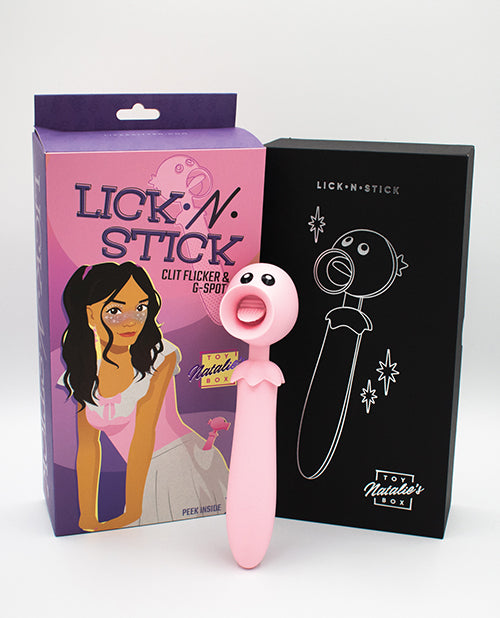 Natalie's Toy Box Lick n' Stick Clit Flicker & G-Spot Vibe - Pink - Image 4