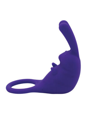 Natalie's Toy Box The Cock Hopper Cock Ring & Bullet Vibrator - Purple