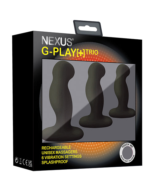 Nexus G Play Trio Rechargeable Massagers – Black