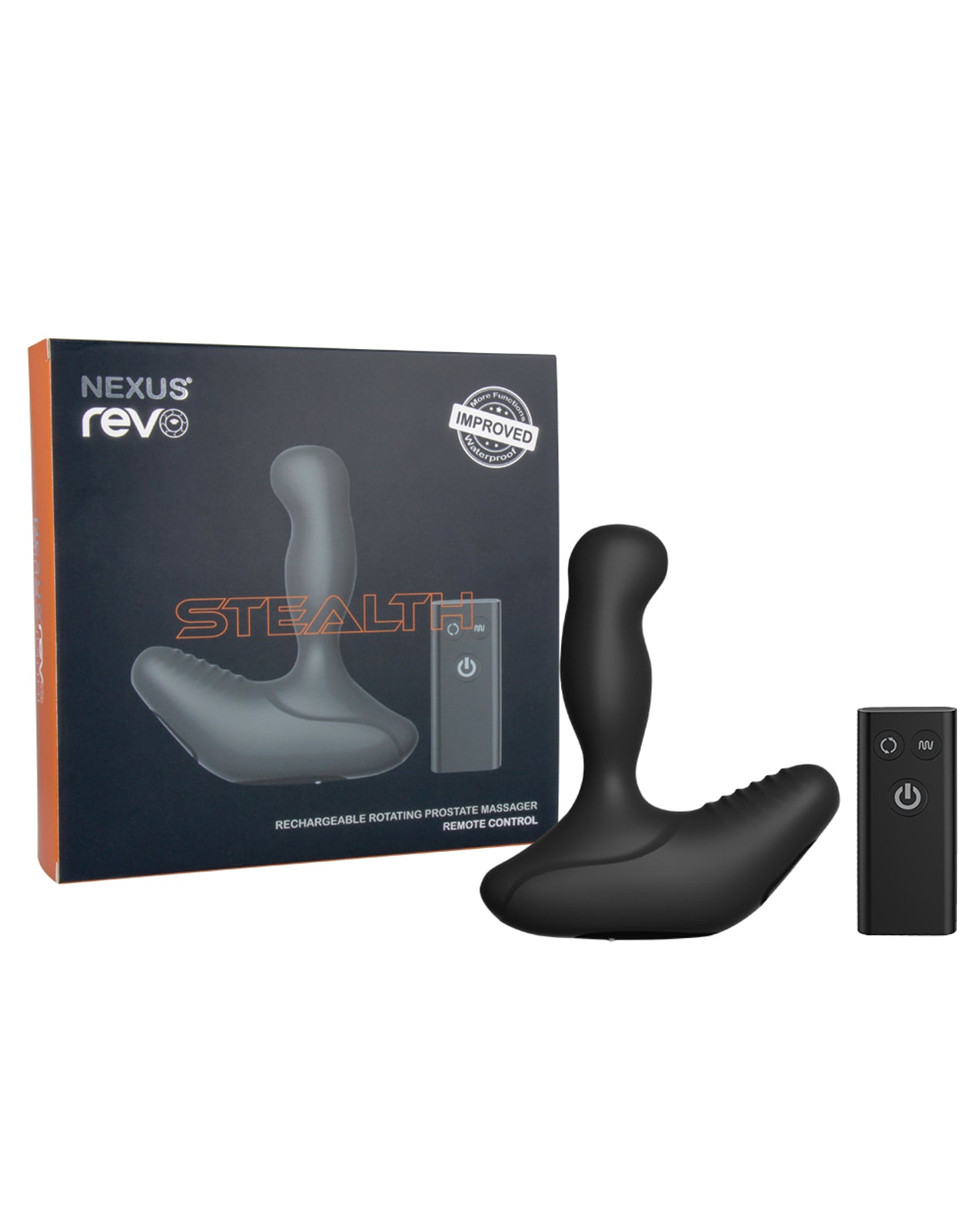 Nexus Revo Stealth Remote Control Rotating Prostate Massager – Black