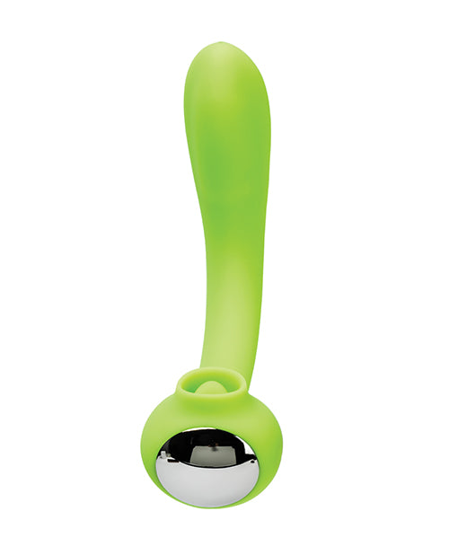 Space Lunar Licker Bendable Clitoral & G-Spot Vibe – Neon Green