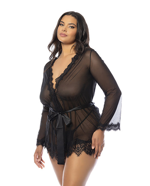 Provence Short Robe – Black 1X/2X