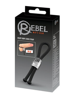 Rebel Heavy Rope Cock Lasso - Black